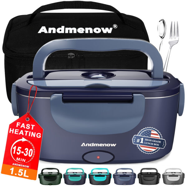 Electric Lunch Box + Carry Bag - Dark Blue