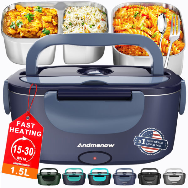 Electric Lunch Box + Carry Bag - Dark Blue-2Linner