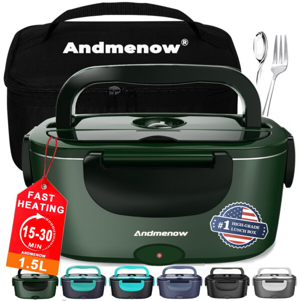 Electric Lunch Box + Carry Bag - Dark Green